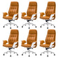 27" Wide Contemporary Managers Chair Tufted Leather Executive Chair Orange 6 Piece Set Clearhalo 'furn' 'furn_office_chair' 'Furniture' 'Office Chairs' 'Office Furniture' 'office_chair' 6352358