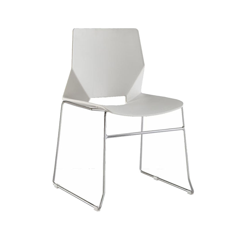19" Wide Contemporary Desk Chair No Wheels Armless Conference Chair Clearhalo 'furn' 'furn_office_chair' 'Furniture' 'Office Chairs' 'Office Furniture' 'office_chair' 6352433