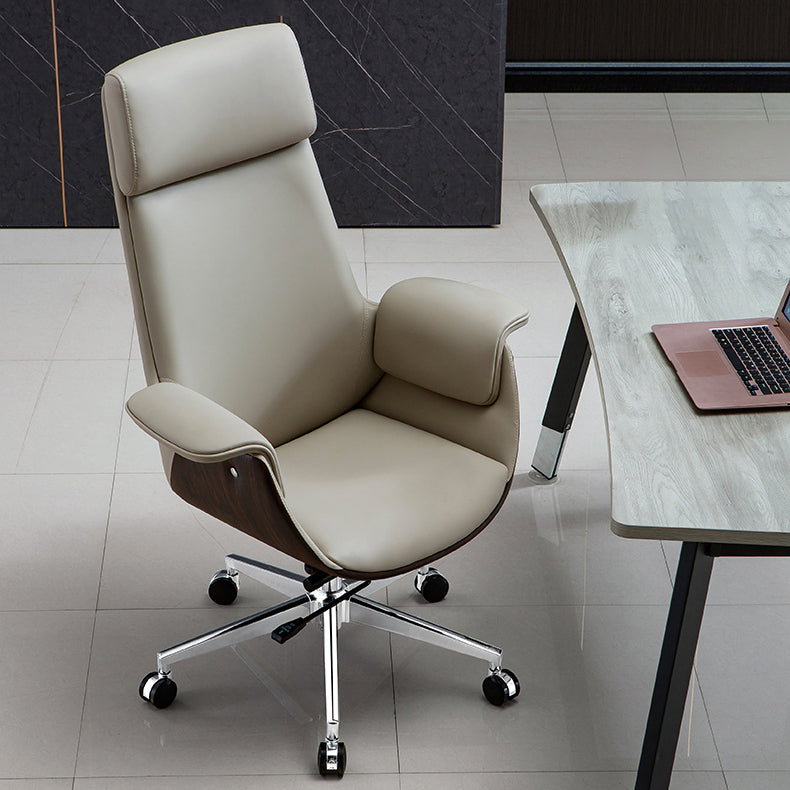 ハイバックアームレスエグゼクティブチェアフェイクレザーマネージャーチェア