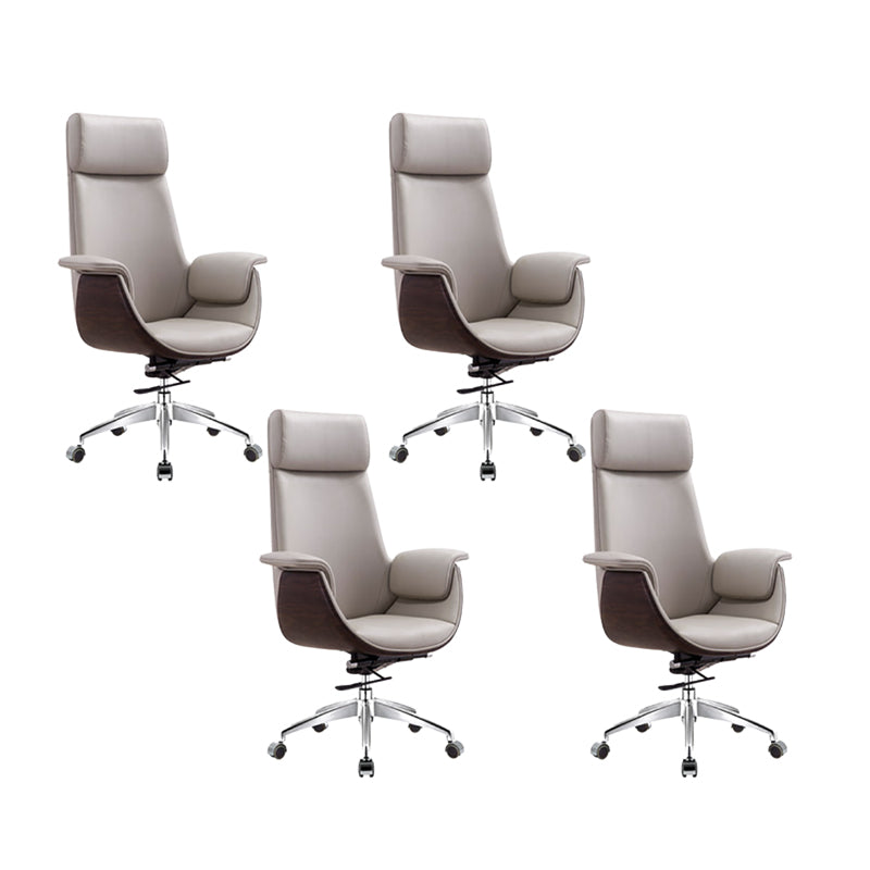ハイバックアームレスエグゼクティブチェアフェイクレザーマネージャーチェア