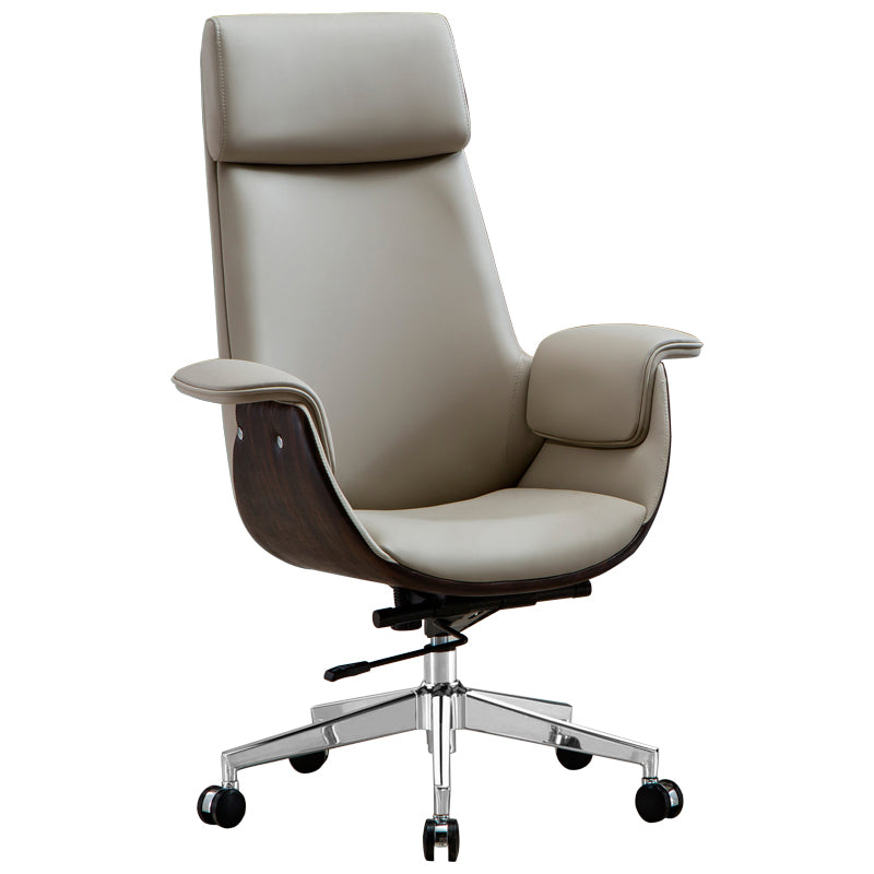 ハイバックアームレスエグゼクティブチェアフェイクレザーマネージャーチェア