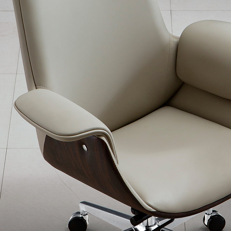 ハイバックアームレスエグゼクティブチェアフェイクレザーマネージャーチェア