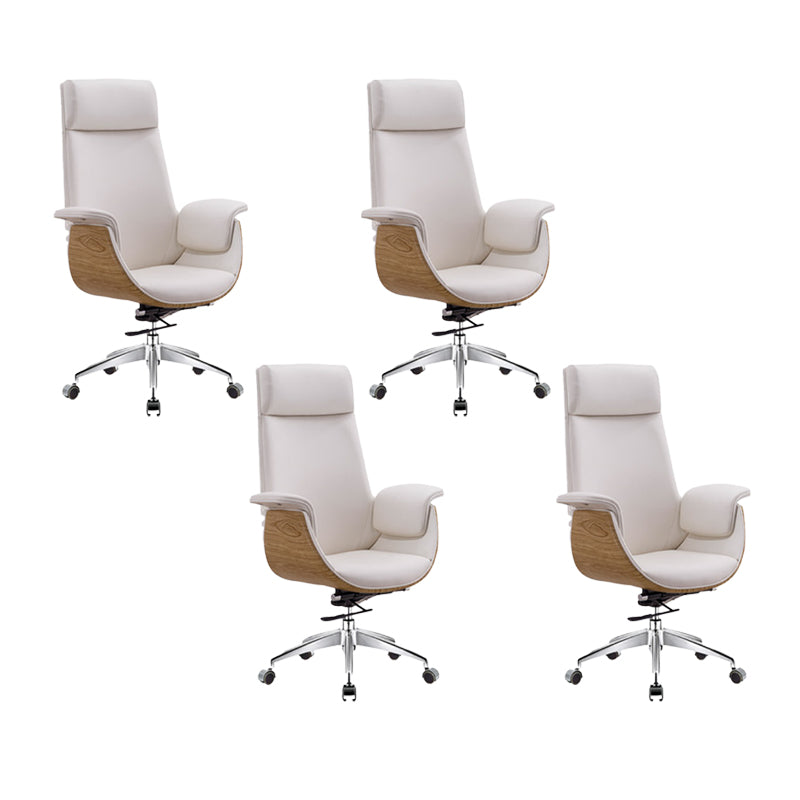 ハイバックアームレスエグゼクティブチェアフェイクレザーマネージャーチェア