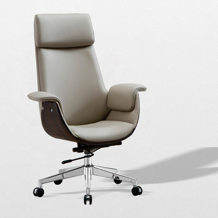 ハイバックアームレスエグゼクティブチェアフェイクレザーマネージャーチェア
