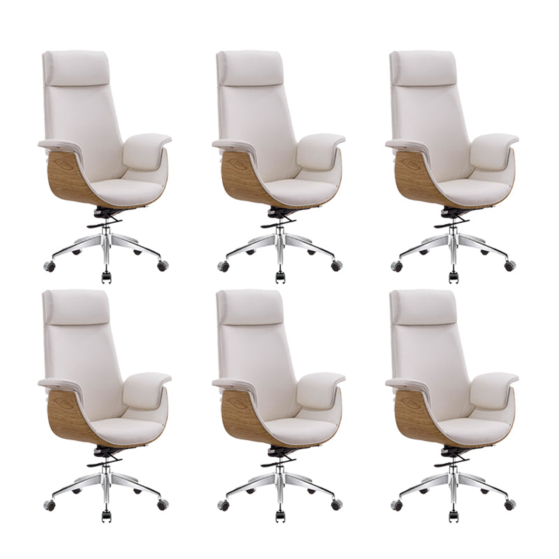 ハイバックアームレスエグゼクティブチェアフェイクレザーマネージャーチェア