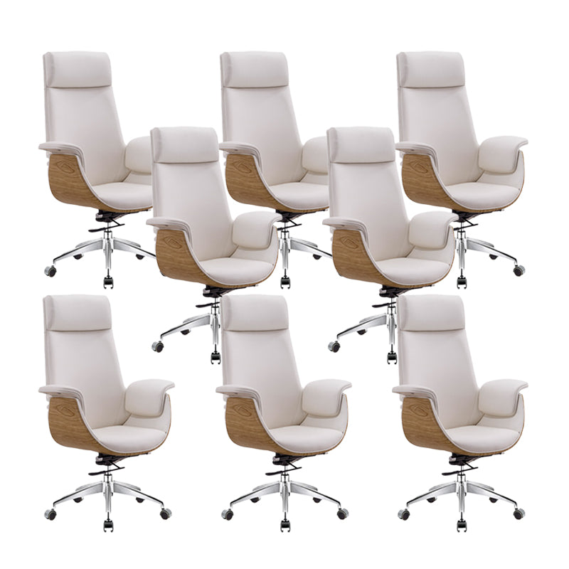 ハイバックアームレスエグゼクティブチェアフェイクレザーマネージャーチェア