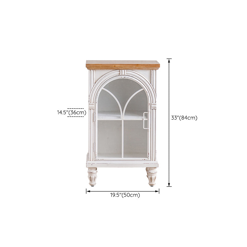 Traditional Pine Display Stand Glass Doors Storage Cabinet with Doors for Bedroom Clearhalo 'Display & China Cabinets' 'display_china_cabinets' 'furn' 'furn_display_china_cabinets' 'Furniture' 'Kitchen & Dining Furniture' 6352778