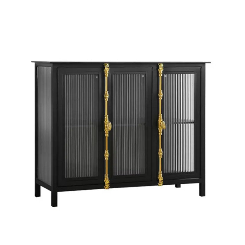 Porte di vetro industriale Curio Armadietto Armadietto di stoccaggio in metallo con gambe per soggiorno