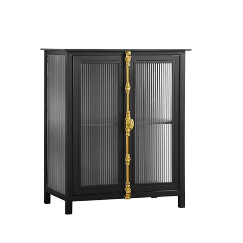 Porte di vetro industriale Curio Armadietto Armadietto di stoccaggio in metallo con gambe per soggiorno