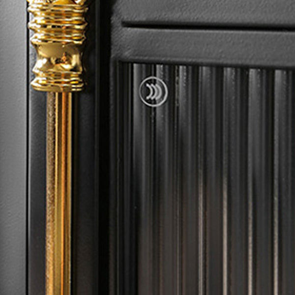 Porte di vetro industriale Curio Armadietto Armadietto di stoccaggio in metallo con gambe per soggiorno