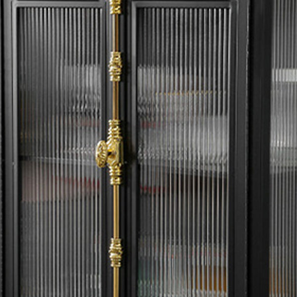 Porte di vetro industriale Curio Armadietto Armadietto di stoccaggio in metallo con gambe per soggiorno