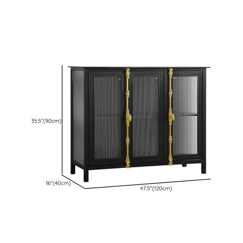 Porte di vetro industriale Curio Armadietto Armadietto di stoccaggio in metallo con gambe per soggiorno