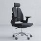 Modern Desk Chair Mesh Computer Chair Mid-Back Chair in Black/Gray Black 1 Piece Casters Included Clearhalo 'furn' 'furn_office_chair' 'Furniture' 'Office Chairs' 'Office Furniture' 'office_chair' 6353968