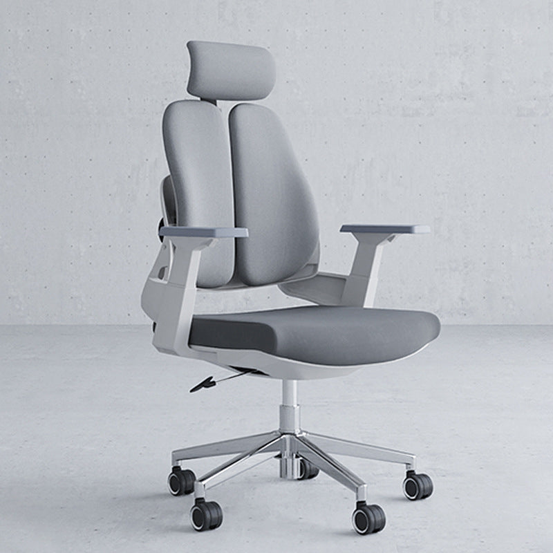 Modern Desk Chair Mesh Computer Chair Mid-Back Chair in Black/Gray Clearhalo 'furn' 'furn_office_chair' 'Furniture' 'Office Chairs' 'Office Furniture' 'office_chair' 6353970