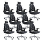 Modern Desk Chair Mesh Computer Chair Mid-Back Chair in Black/Gray Black 8 Piece Set Casters Included Clearhalo 'furn' 'furn_office_chair' 'Furniture' 'Office Chairs' 'Office Furniture' 'office_chair' 6353976