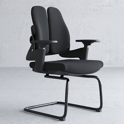 Modern Desk Chair Mesh Computer Chair Mid-Back Chair in Black/Gray Black 1 Piece Casters Not Included Clearhalo 'furn' 'furn_office_chair' 'Furniture' 'Office Chairs' 'Office Furniture' 'office_chair' 6353978