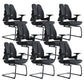 Modern Desk Chair Mesh Computer Chair Mid-Back Chair in Black/Gray Black 8 Piece Set Casters Not Included Clearhalo 'furn' 'furn_office_chair' 'Furniture' 'Office Chairs' 'Office Furniture' 'office_chair' 6353984