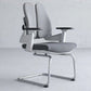 Modern Desk Chair Mesh Computer Chair Mid-Back Chair in Black/Gray Grey 1 Piece Casters Not Included Clearhalo 'furn' 'furn_office_chair' 'Furniture' 'Office Chairs' 'Office Furniture' 'office_chair' 6353990