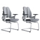 Modern Desk Chair Mesh Computer Chair Mid-Back Chair in Black/Gray Grey 2 Piece Set Casters Not Included Clearhalo 'furn' 'furn_office_chair' 'Furniture' 'Office Chairs' 'Office Furniture' 'office_chair' 6353991