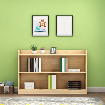 現代の天然木製の本の棚は家のための棚の本棚を閉じた