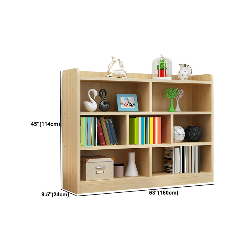 現代の天然木製の本の棚は家のための棚の本棚を閉じた