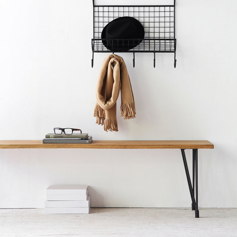 11.7-inch W Solid Wood Bench Modern Bedroom Rectangle Seating Bench Clearhalo 'Benches' 'Chairs & Seating' 'furn' 'furn_benches' 'Furniture' 'Living Room Furniture' 6354073