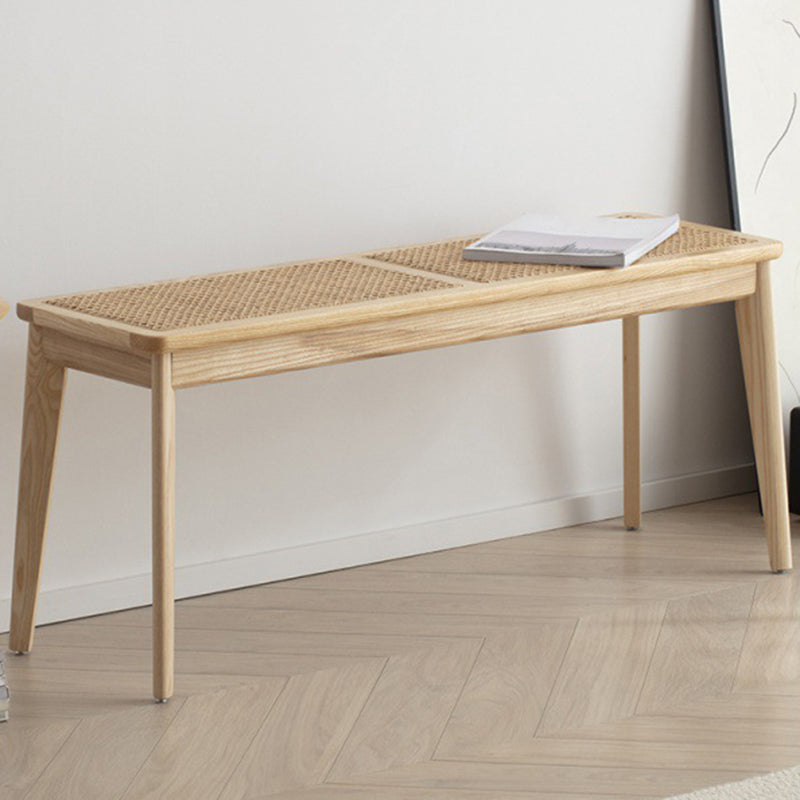 Tropical Entryway Bench 11.8 Inch Wide Solid Wood Seating Bench Clearhalo 'Benches' 'Chairs & Seating' 'furn' 'furn_benches' 'Furniture' 'Living Room Furniture' 6354095