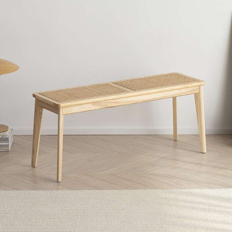 11.8" Wide Tropical Bench Solid Wood Seating Bench with Straight Legs Clearhalo 'Benches' 'Chairs & Seating' 'furn' 'furn_benches' 'Furniture' 'Living Room Furniture' 6354105