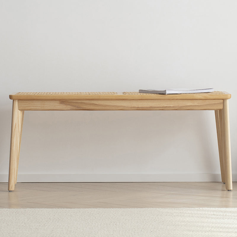 11.8" Wide Tropical Bench Solid Wood Seating Bench with Straight Legs Clearhalo 'Benches' 'Chairs & Seating' 'furn' 'furn_benches' 'Furniture' 'Living Room Furniture' 6354108