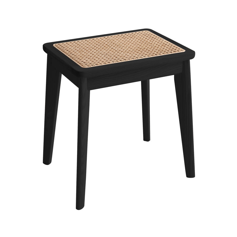 11.8" Wide Tropical Bench Solid Wood Seating Bench with Straight Legs 16"L x 12"W x 17"H Black Clearhalo 'Benches' 'Chairs & Seating' 'furn' 'furn_benches' 'Furniture' 'Living Room Furniture' 6354109