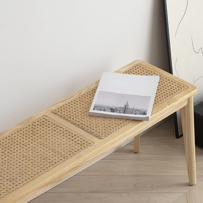 11.8" Wide Tropical Bench Solid Wood Seating Bench with Straight Legs Clearhalo 'Benches' 'Chairs & Seating' 'furn' 'furn_benches' 'Furniture' 'Living Room Furniture' 6354112