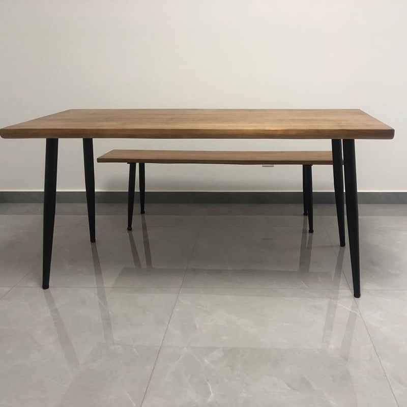 11.7-inch W Modern Seating Bench Solid Wood Metal Solid Color Bench Clearhalo 'Benches' 'Chairs & Seating' 'furn' 'furn_benches' 'Furniture' 'Living Room Furniture' 6354155