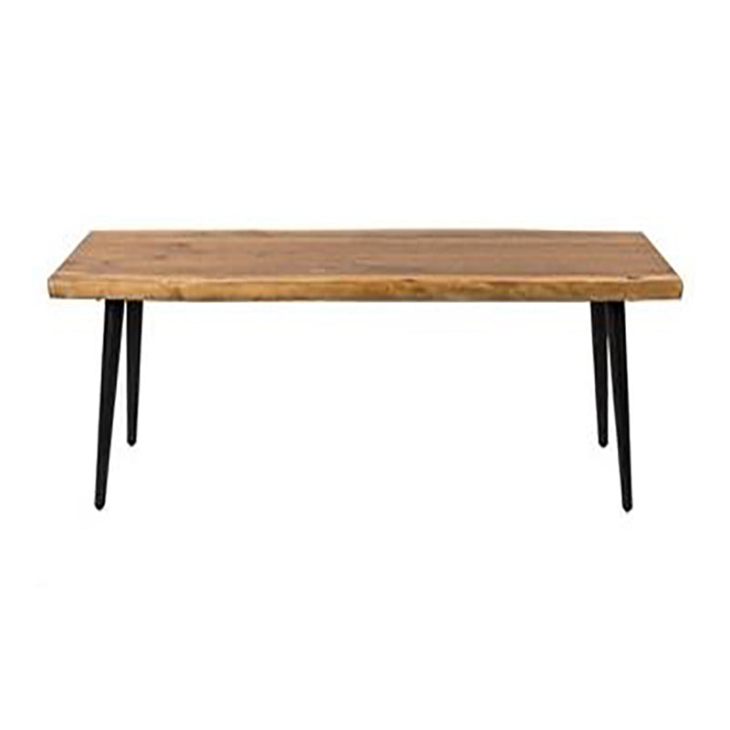 11.7-inch W Modern Seating Bench Solid Wood Metal Solid Color Bench Brown Clearhalo 'Benches' 'Chairs & Seating' 'furn' 'furn_benches' 'Furniture' 'Living Room Furniture' 6354157