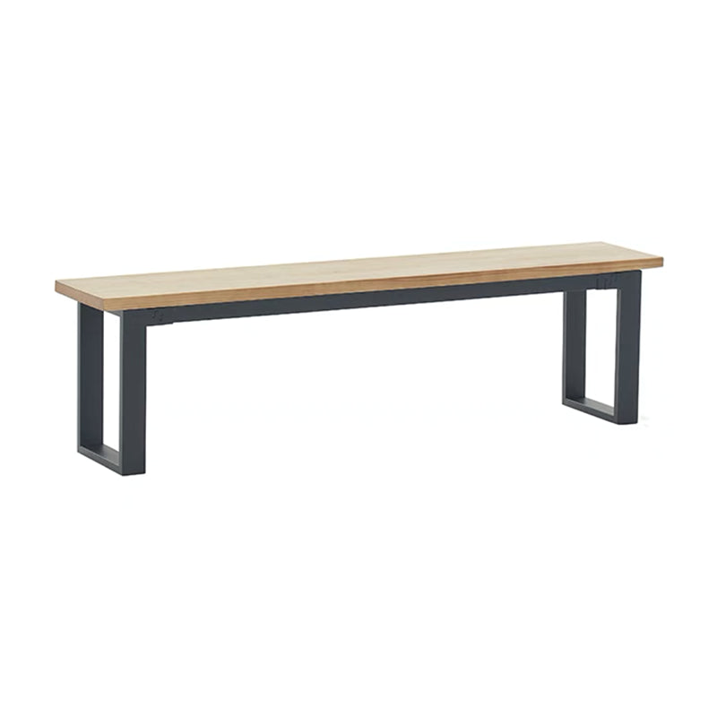 11.7-inch W Modern Seating Bench Solid Wood Metal Solid Color Bench Natural Clearhalo 'Benches' 'Chairs & Seating' 'furn' 'furn_benches' 'Furniture' 'Living Room Furniture' 6354158