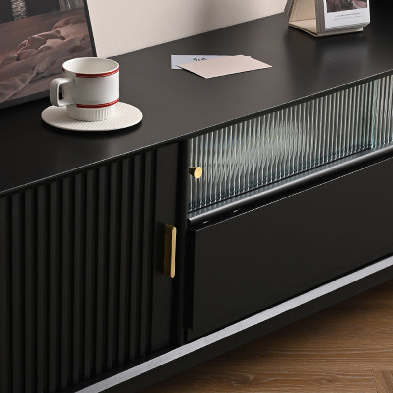 Consola de televisión de madera Consola de medios industriales Soporte de televisión con piernas