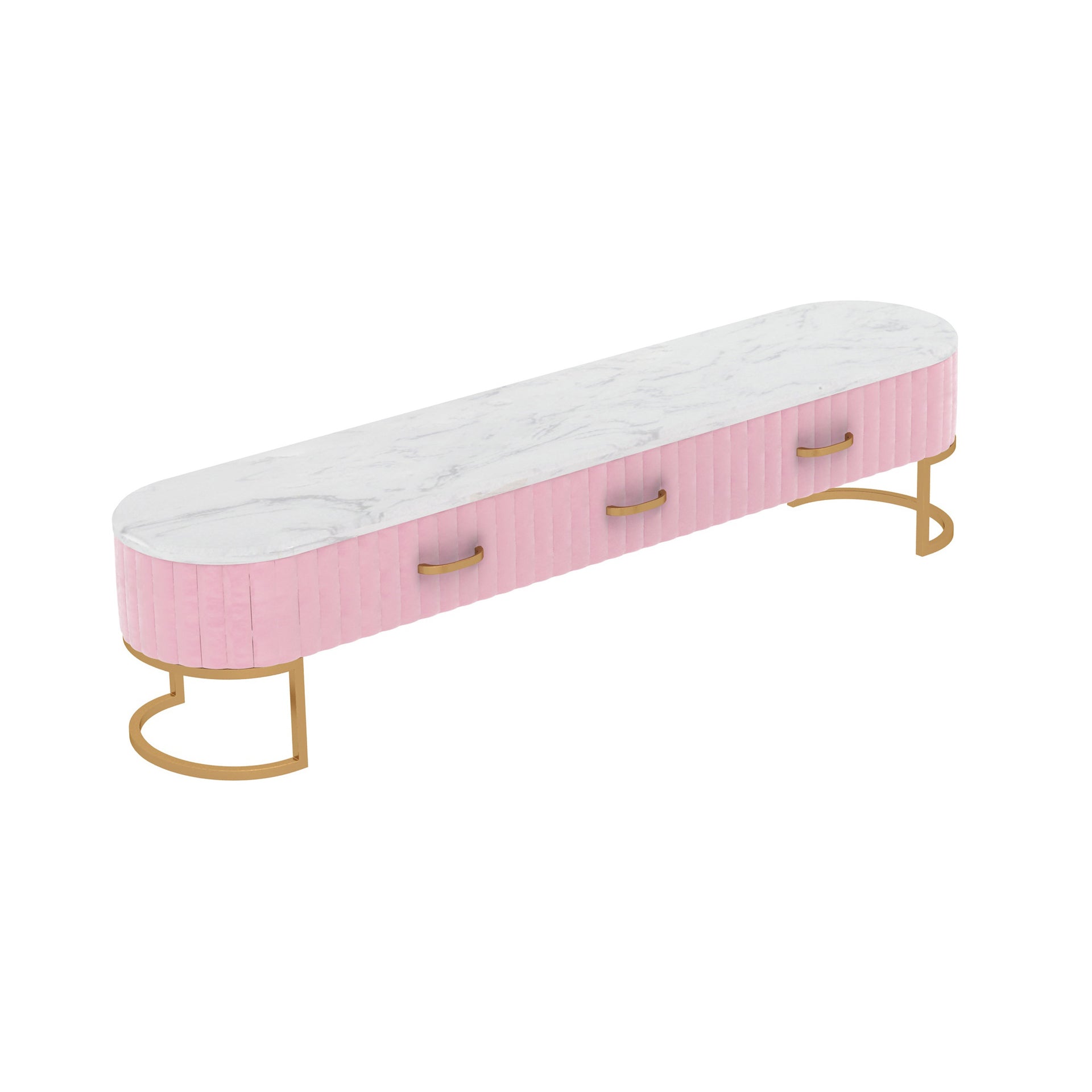 Scandinavian TV Media Console Marble Media Console TV Stand with Drawers Pink Clearhalo 'furn' 'furn_tv_stands_entertainment_centers' 'Furniture' 'Living Room Furniture' 'TV Stands & Entertainment Centers' 'TV Stands & Media Storage Furniture' 'tv_stands_entertainment_centers' 6354296