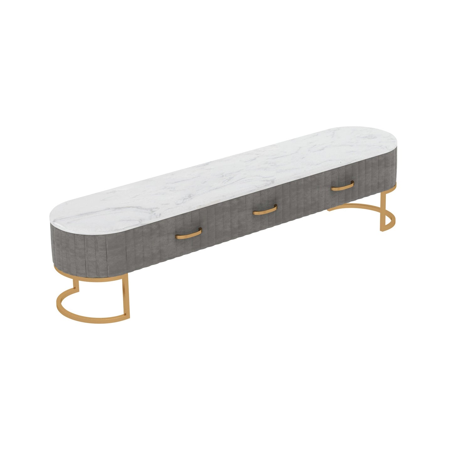 Scandinavian TV Media Console Marble Media Console TV Stand with Drawers Grey Clearhalo 'furn' 'furn_tv_stands_entertainment_centers' 'Furniture' 'Living Room Furniture' 'TV Stands & Entertainment Centers' 'TV Stands & Media Storage Furniture' 'tv_stands_entertainment_centers' 6354297