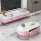 Scandinavian TV Media Console Marble Media Console TV Stand with Drawers Clearhalo 'furn' 'furn_tv_stands_entertainment_centers' 'Furniture' 'Living Room Furniture' 'TV Stands & Entertainment Centers' 'TV Stands & Media Storage Furniture' 'tv_stands_entertainment_centers' 6354299
