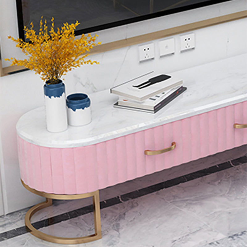 Scandinavian TV Media Console Marble Media Console TV Stand with Drawers Clearhalo 'furn' 'furn_tv_stands_entertainment_centers' 'Furniture' 'Living Room Furniture' 'TV Stands & Entertainment Centers' 'TV Stands & Media Storage Furniture' 'tv_stands_entertainment_centers' 6354304