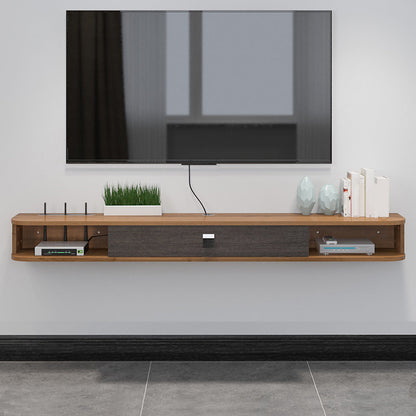 Meuble TV contemporain en bois, Console murale, avec rangement, pour le salon
