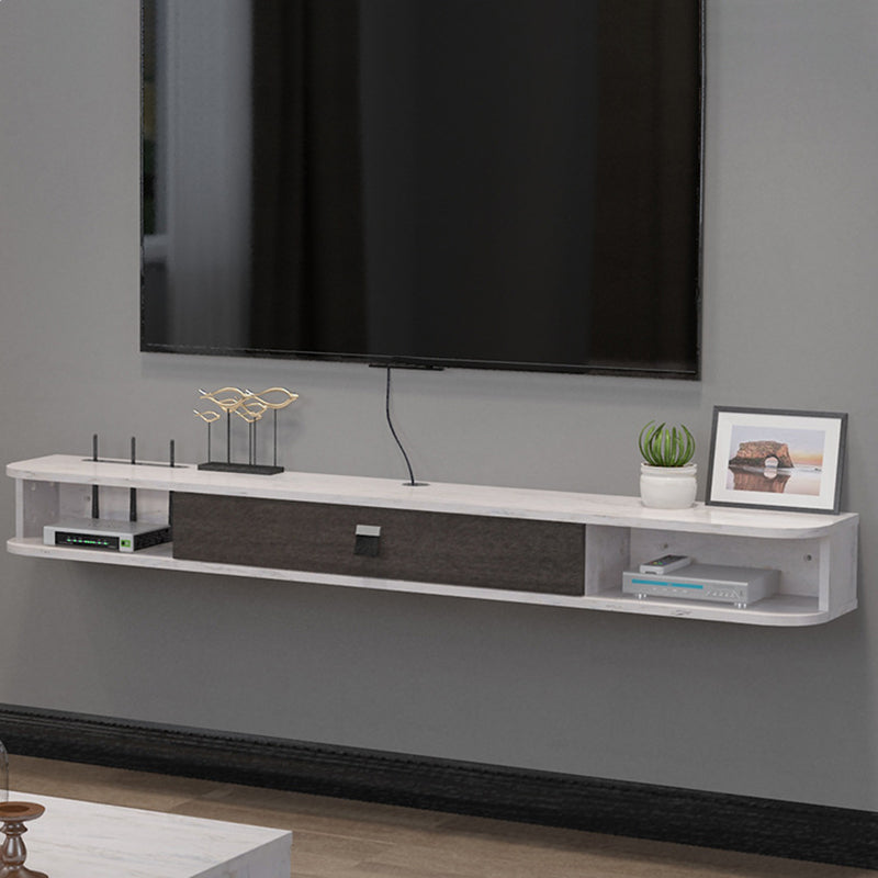 Meuble TV contemporain en bois, Console murale, avec rangement, pour le salon