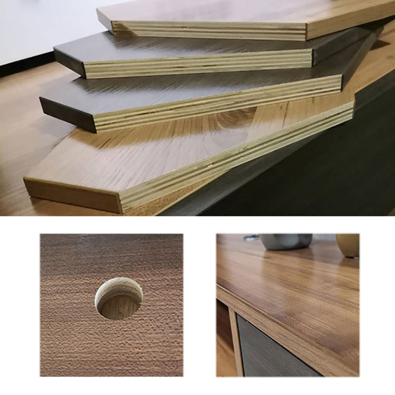 Meuble TV contemporain en bois, Console murale, avec rangement, pour le salon
