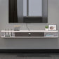 Meuble TV contemporain en bois, Console murale, avec rangement, pour le salon