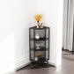 Industrial Curio Cabinet Metal Glass Doors Storage Cabinet with Legs for Living Room Clearhalo 'Display & China Cabinets' 'display_china_cabinets' 'furn' 'furn_display_china_cabinets' 'Furniture' 'Kitchen & Dining Furniture' 6354470