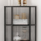 Industrial Curio Cabinet Metal Glass Doors Storage Cabinet with Legs for Living Room Clearhalo 'Display & China Cabinets' 'display_china_cabinets' 'furn' 'furn_display_china_cabinets' 'Furniture' 'Kitchen & Dining Furniture' 6354474