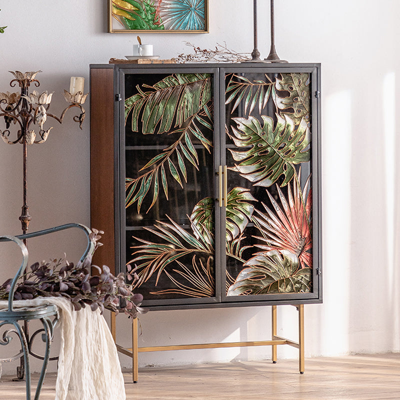 ESPLAGGIO DI METALE CONTEMPOURANTE PORSO DI VETRO Display per soggiorno per soggiorno