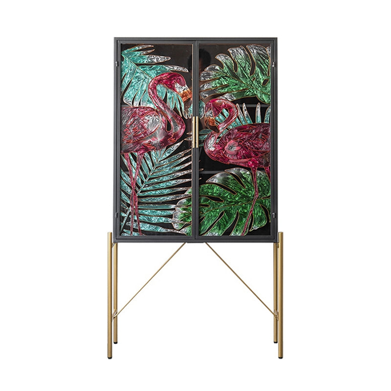 ESPLAGGIO DI METALE CONTEMPOURANTE PORSO DI VETRO Display per soggiorno per soggiorno