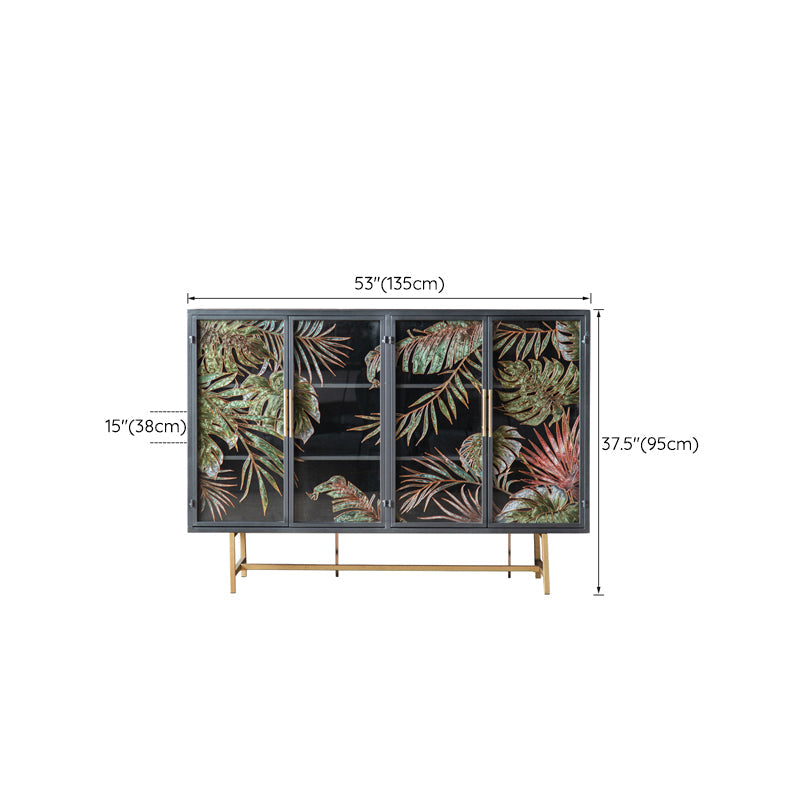 ESPLAGGIO DI METALE CONTEMPOURANTE PORSO DI VETRO Display per soggiorno per soggiorno