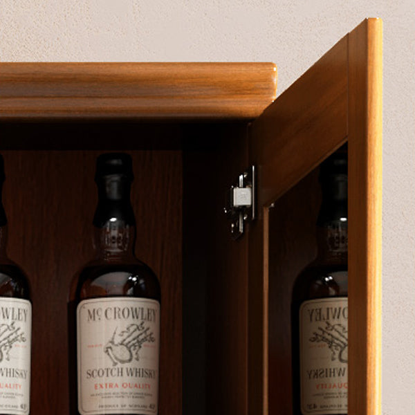 Porte moderne di vetro da sala da pranzo a buffet in legno di gomma con cassetti per soggiorno