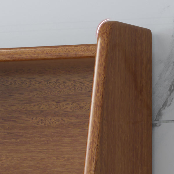 Modern Dining Hutch Glass Doors Rubberwood Hutch Buffet for Living Room